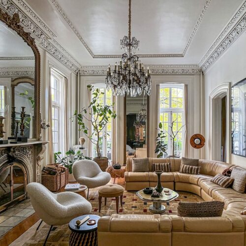 Sara Story living room in her Gramercy Park brownstone