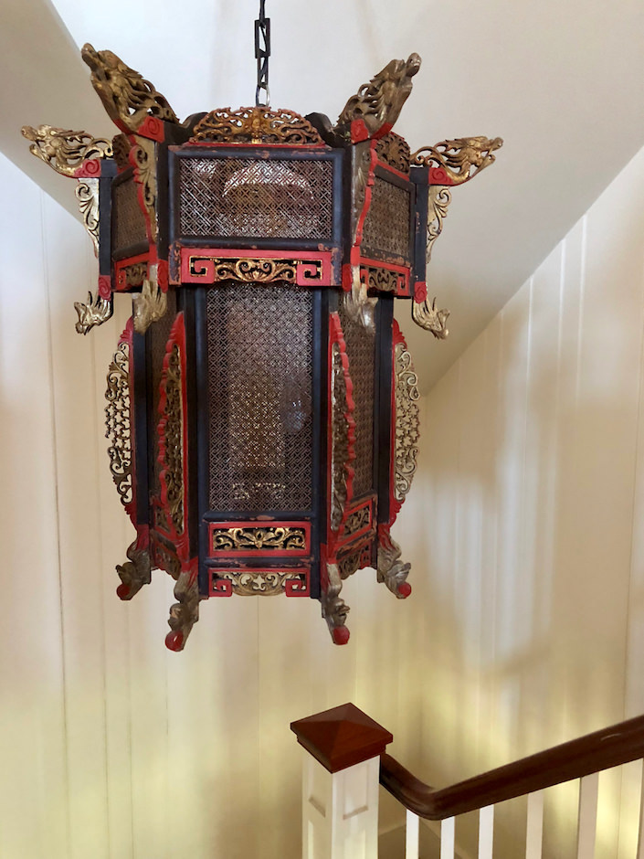 Jaingsu Chinese lantern in a Nantucket house