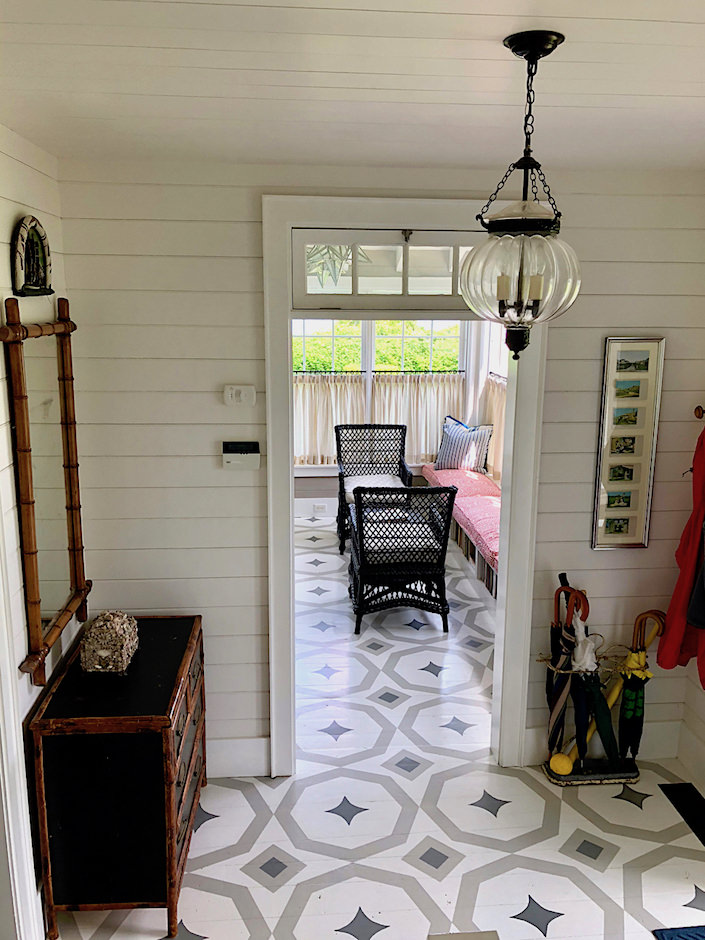 Nantucket guest house entry from above