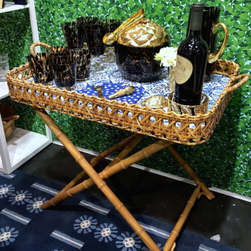 Oscar de la Renta tray on stand at NY Now 2015