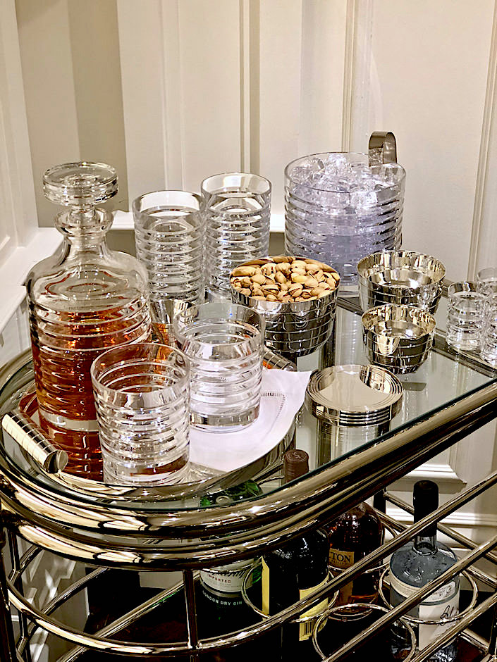 Ralph Lauren Home Montgomery Nut Bowls and Medium Nesting Tray and Metropolis Crystal Barware