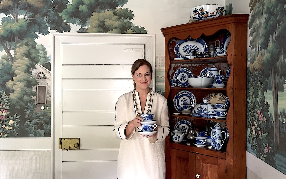 Heather Chaddock Hillegas in Dining Room at Nelson Galt House, Colonial Williamsburg