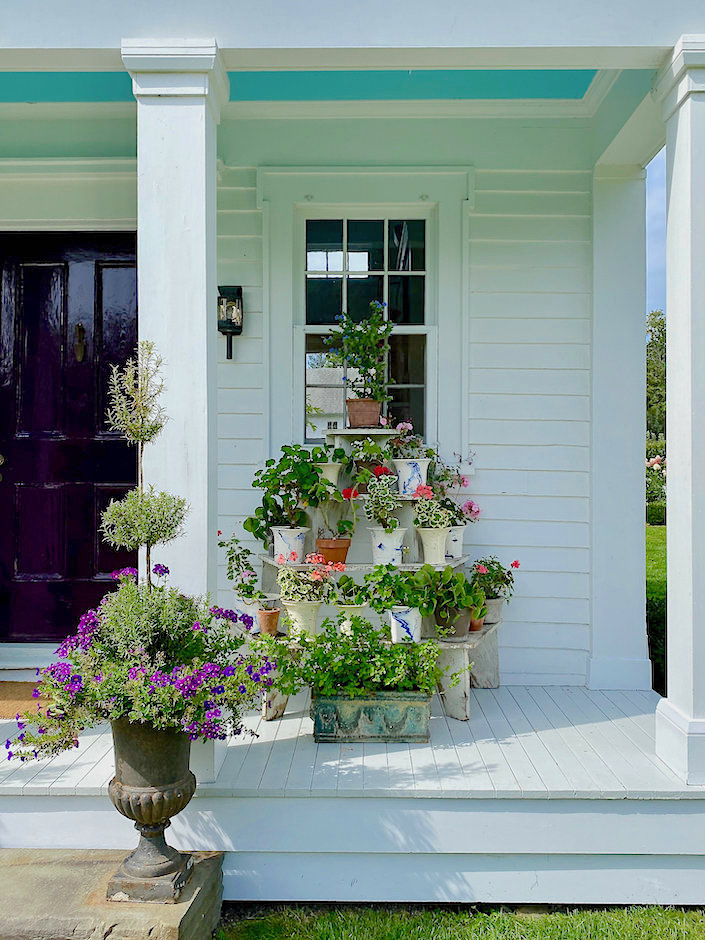 side porch at Clove Brook Farm